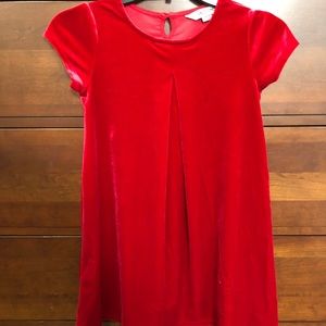 Gorgeous Red Velvet Girls Dress